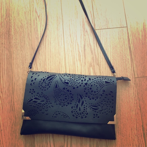 Bags Laser Cut Shoulder Bag Black Poshmark